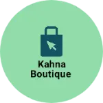 Business logo of Kahna boutique