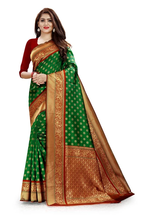 Kanchipuram Silk Saree With Blouse Piece  uploaded by Ishita Enterprise on 4/28/2023