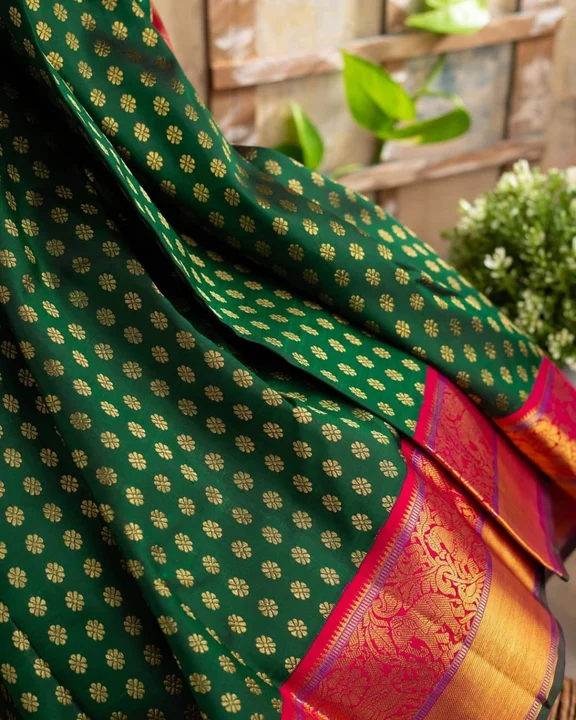 Kanchipuram Silk Saree With Blouse Piece  uploaded by Ishita Enterprise on 4/28/2023