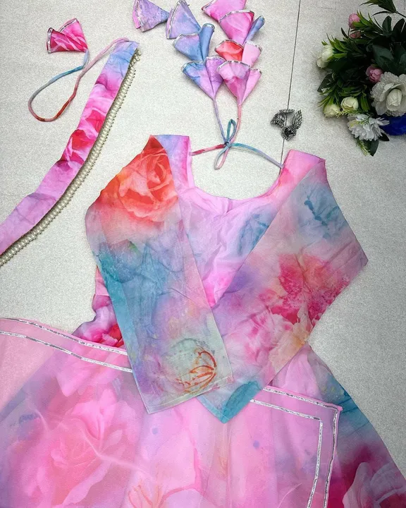 Digital print oregenja silk uploaded by Bajaj fashion hub on 4/28/2023