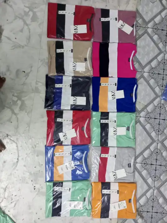 Zara strip t shirt cotton  uploaded by business on 4/28/2023