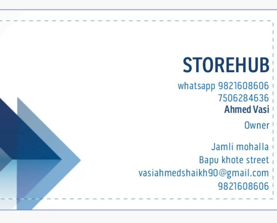 Visiting card store images of Store_hub