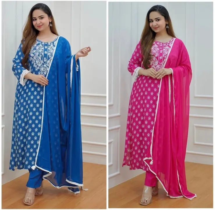 *YOU LOOK PRETTIEST in THIS BEAUTIFUL SET*

Premium quality Rayon kurta with heavy work neckline and uploaded by Mahipal Singh on 4/28/2023