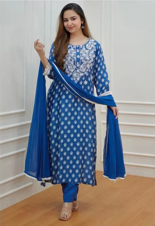 *YOU LOOK PRETTIEST in THIS BEAUTIFUL SET*

Premium quality Rayon kurta with heavy work neckline and uploaded by Mahipal Singh on 4/28/2023