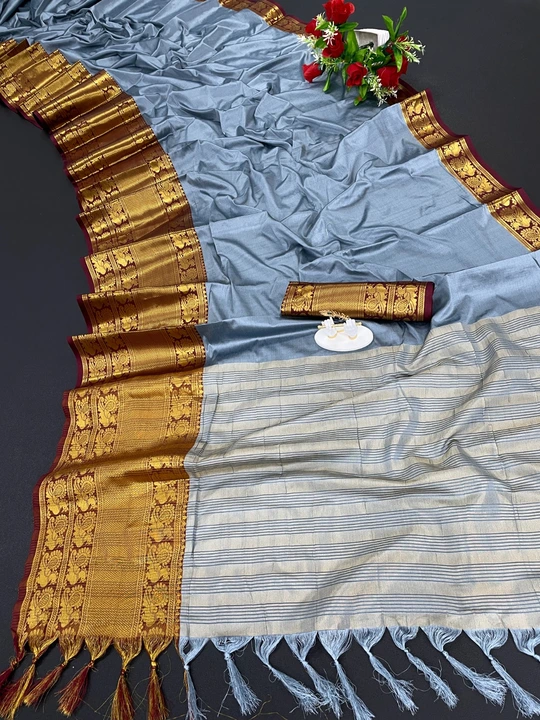 Banarasi silk jacquard work designer saree uploaded by LIVA FAB on 4/28/2023