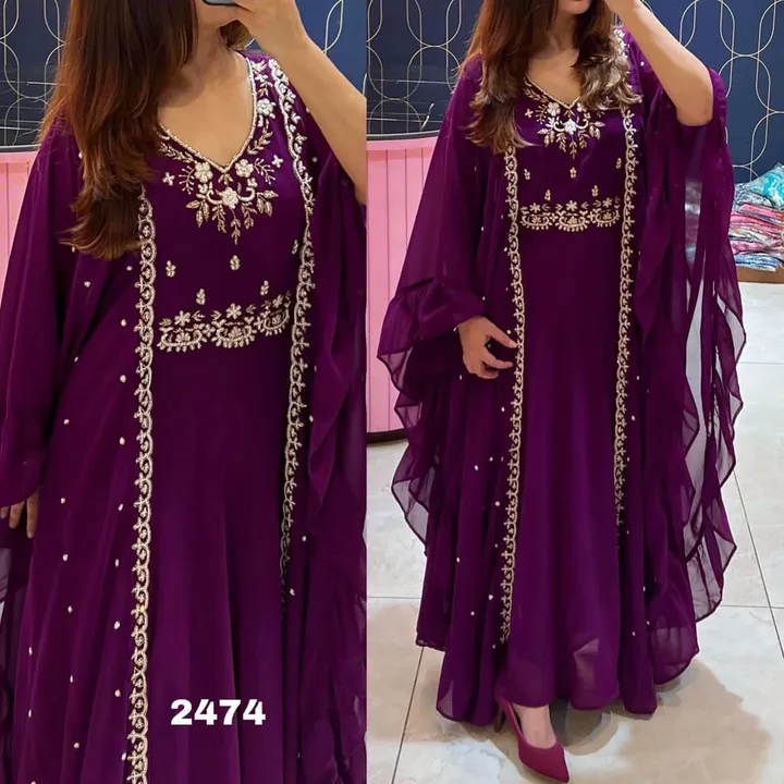 PRESENTING NEW DESIGNER  EMBROIDERED ANARKALI GOWN LC&1015 uploaded by Fatema Fashion on 4/28/2023