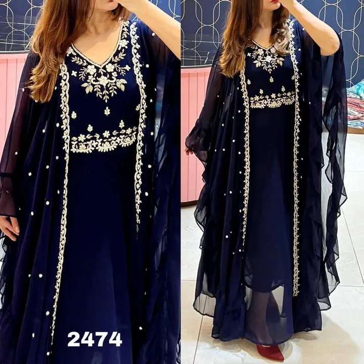 PRESENTING NEW DESIGNER  EMBROIDERED ANARKALI GOWN LC&1015 uploaded by Fatema Fashion on 4/28/2023