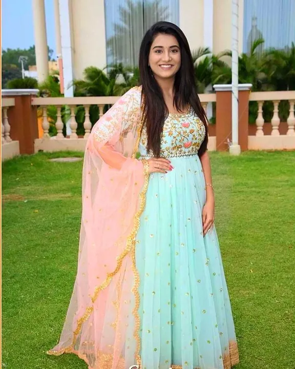 ♥️ PRESENTING NEW DESIGNER  EMBROIDERED ANARKALI GOWN ♥️ VF&102 uploaded by Fatema Fashion on 4/28/2023