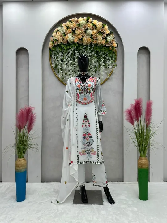 Designer white dress 👗 RTC&5541 uploaded by Fatema Fashion on 4/28/2023