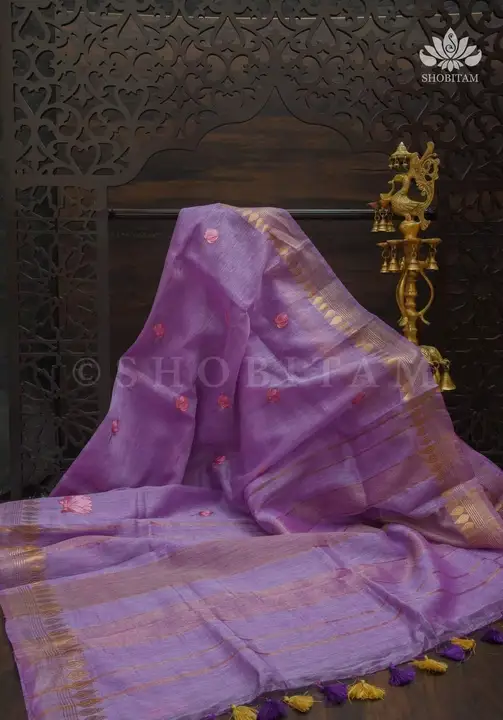 Tussar silk work saree uploaded by WeaveMe India on 4/28/2023