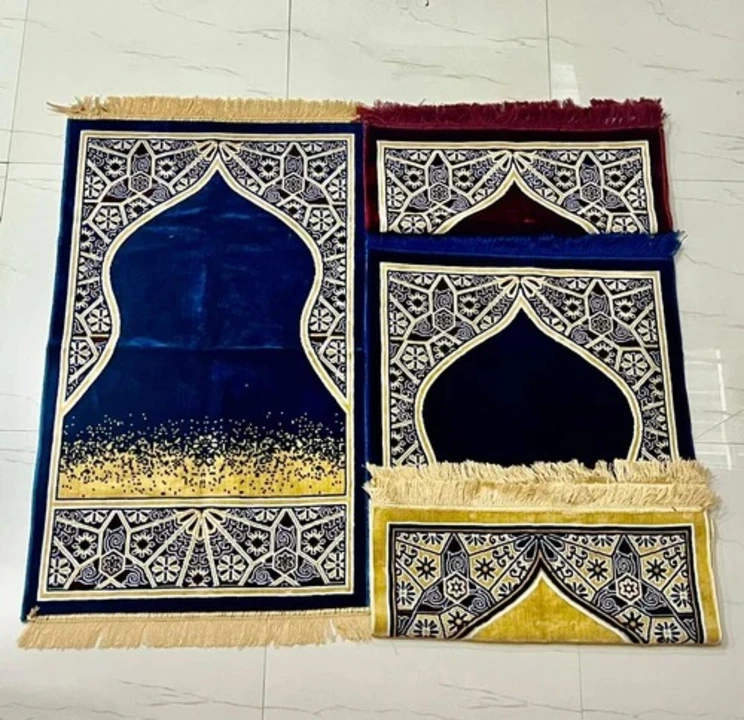 Best quality polyester mix seneel golden Sonata Jai namaj Muslim preyar mat  uploaded by H M SMART HOMEZ on 4/28/2023