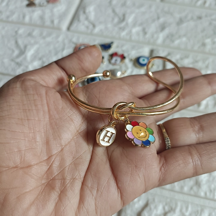 Name letter charm hand bracelet kada uploaded by Abhinandan enterprise on 4/28/2023