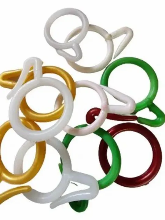 White Round Plastic Curtain Hook Ring, uploaded by Umang traders  on 4/28/2023