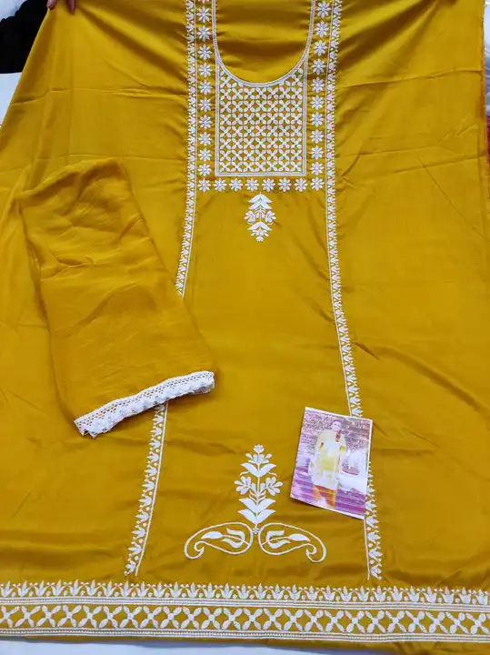 Slab cotton suit with pure dupatta  uploaded by Manish sales on 4/28/2023