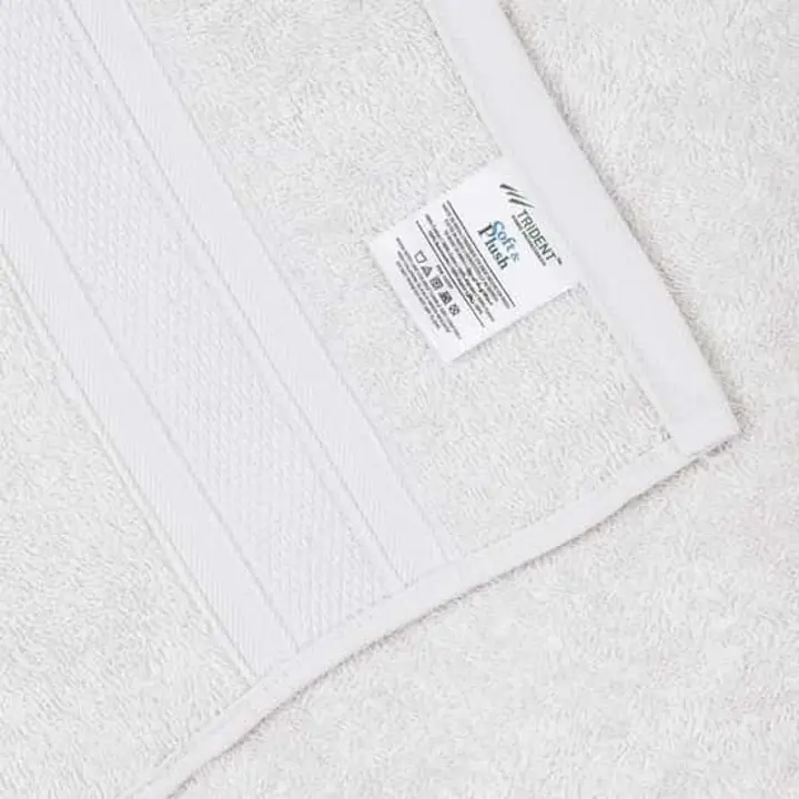 TRIDENT Soft & Plush White Textured Cotton Bath Towel - 76x137cm  uploaded by Umang traders  on 4/28/2023