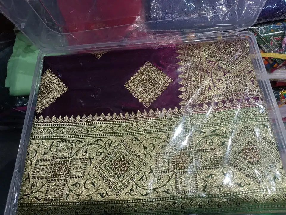 Opada silk all boota work 'siroski  uploaded by Saree wholesale on 4/28/2023