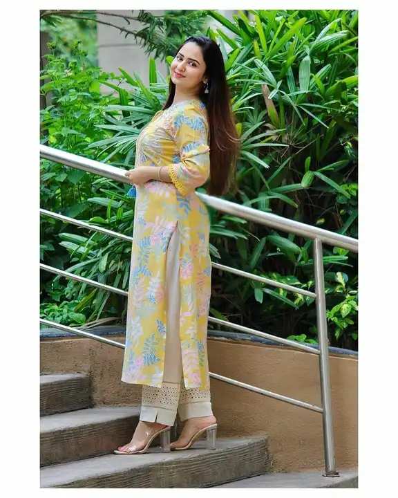 M to XXL, *Premium Printed Kurti With Pant with Tassel*

🌲🌲🌲🌲🌲🌲

*Kurta Fabric: Rayon*

*Botto uploaded by Online Ladies Dresses on 4/28/2023