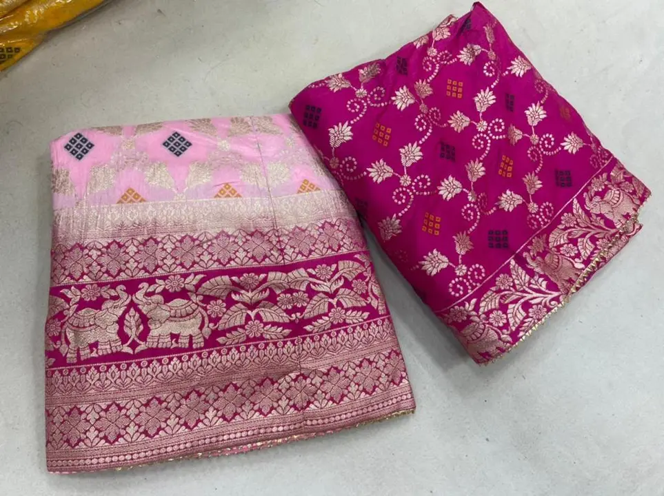 Today sale price 
😀😀Beautiful Lahenghas*😀😀
For This Wedding Season

*Pure  Banarasi Dolo silk la uploaded by Gotapatti manufacturer on 4/29/2023