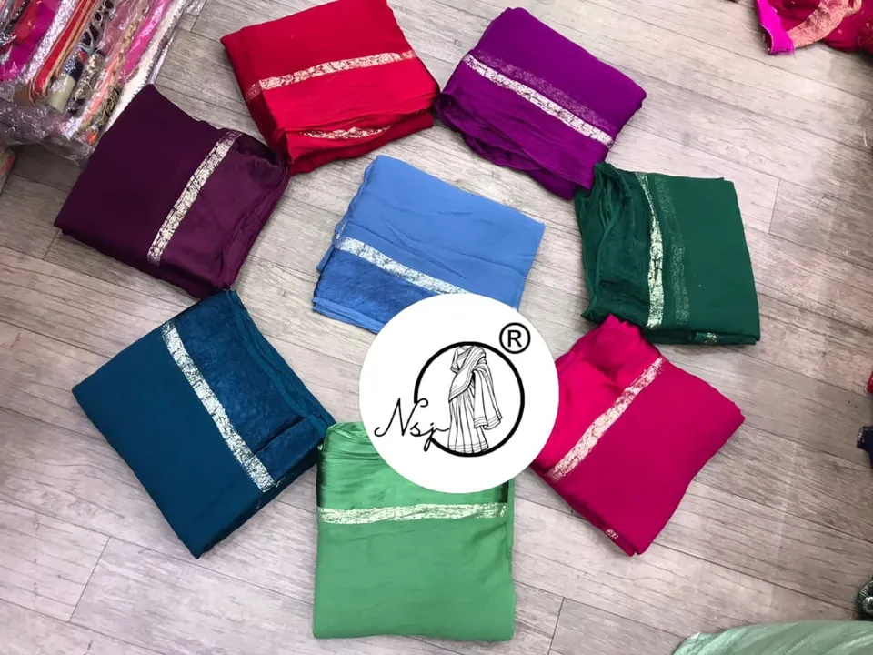 presents very pretty saree

beautiful colour combination saree for all ladies 

👉keep shopping with uploaded by Gotapatti manufacturer on 4/29/2023