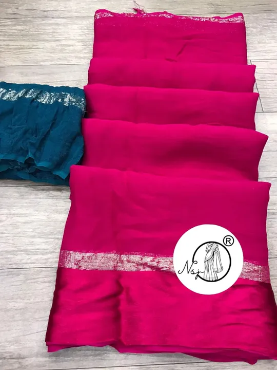 presents very pretty saree

beautiful colour combination saree for all ladies 

👉keep shopping with uploaded by Gotapatti manufacturer on 4/29/2023