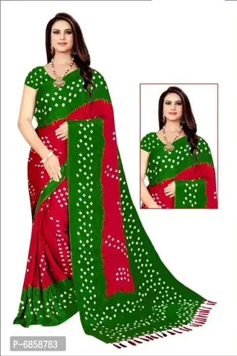 Bandhani Georgette Printed  Sarees with blouse Piece uploaded by wholsale market on 4/29/2023