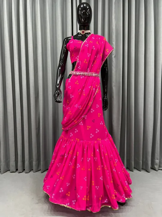 Looking some one for this same colour beautiful Designer Party Wear Lehngha Saree KD&350 uploaded by Fatema Fashion on 4/29/2023
