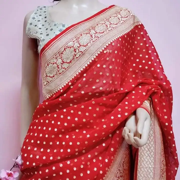 Semi Georgette silk Banarasi saree  uploaded by Rhaman Silk sarees on 4/29/2023