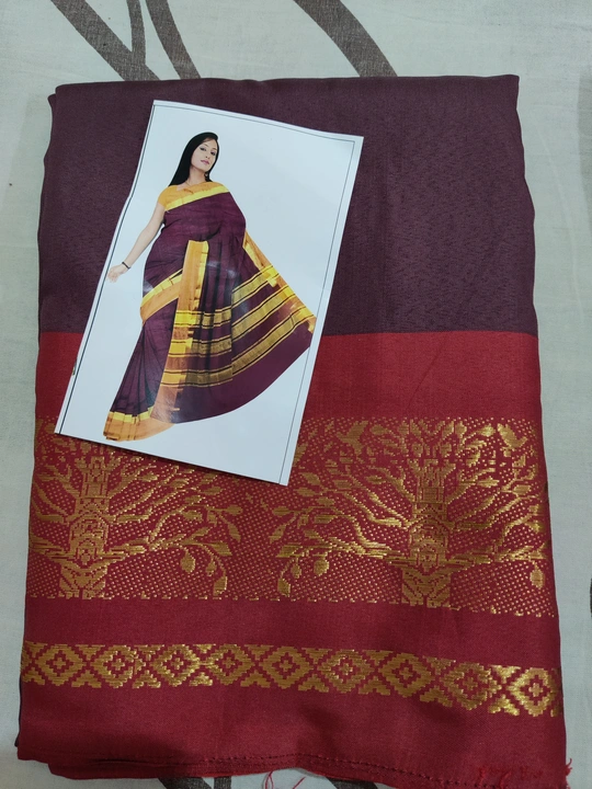 Cotton silk saree with border  uploaded by Rainbow enterprises on 4/29/2023