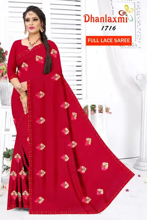 Fancy Embrodiery saree uploaded by Dhanlaxmi on 4/29/2023