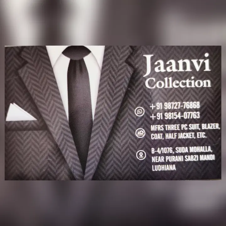 Visiting card store images of JAANVI COLLECTION
