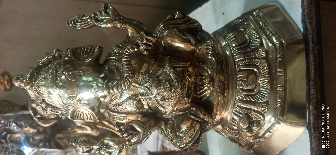 Ganeshay brass statue uploaded by Kusum metal &sports on 4/29/2023