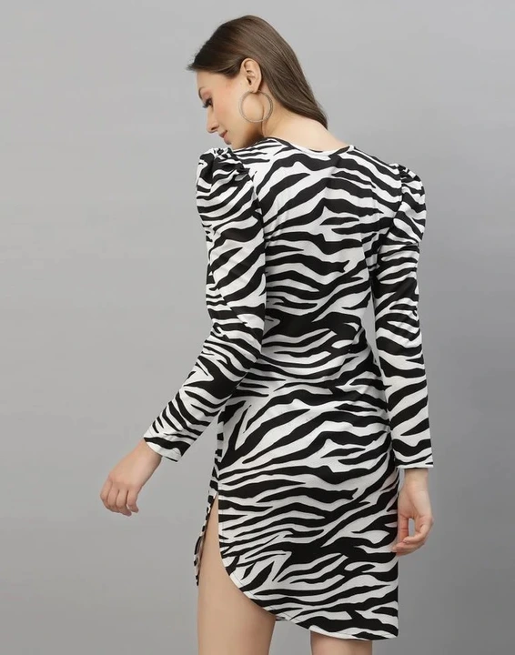 Black And White Animal Printed Bodycon uploaded by Pal enterprise on 4/29/2023