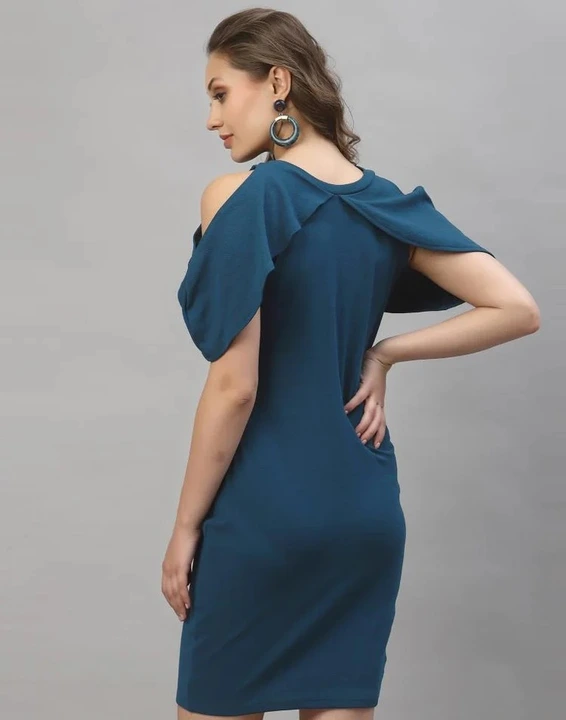 Peacock Blue Cut out Sleeve Bodycon Dress uploaded by Pal enterprise on 4/29/2023