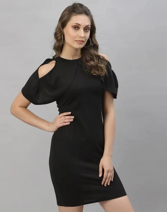 Black Cut out Sleeve Bodycon Dress uploaded by Pal enterprise on 4/29/2023