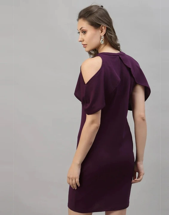Wine Cut out Sleeve Bodycon Dress uploaded by Pal enterprise on 4/29/2023