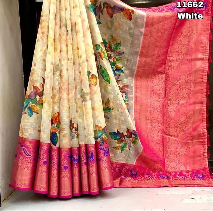 Organza tissue silk kalamari digital print saree uploaded by Suyukti fab on 4/29/2023