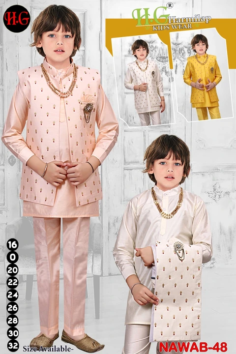 BOYS ETHNIC WEAR LONG KOTI WITH KURTA PANT  uploaded by Harmilap garments on 4/29/2023