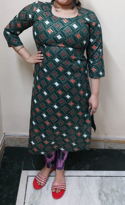 A line straight kurti uploaded by Teevian clothing manufacturers on 4/29/2023