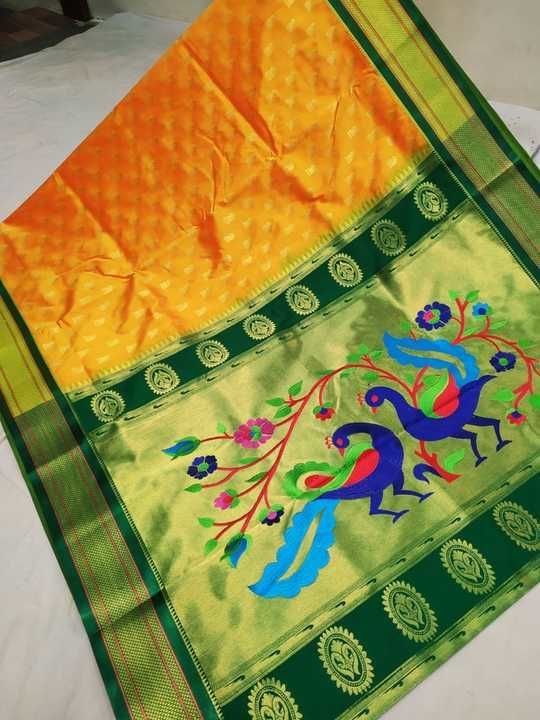 Tana silk kadiyal paithani uploaded by Roshani paithani & silk sarees on 3/7/2021