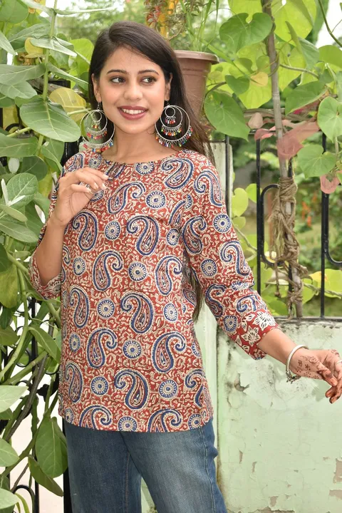 New collection of cotton Hand Block Printed TOP available...
👉dabu print
👉 bagru print

Size = 36- uploaded by Saiba hand block on 4/29/2023