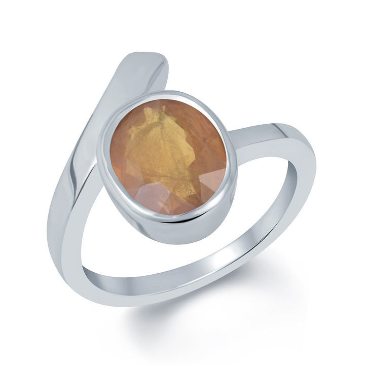 Yellow Sapphire Silver Ring uploaded by Kundali Gems  on 3/7/2021
