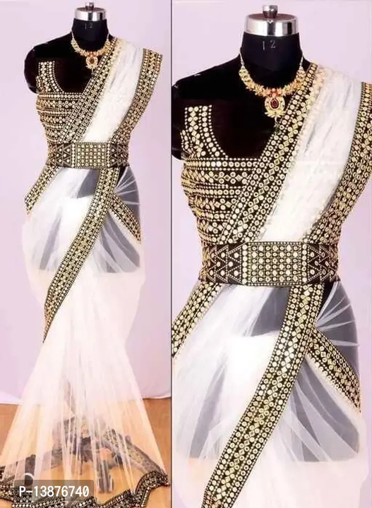 Beautiful Net Saree With Blouse Piece For Women uploaded by Kalpana Enterprises on 4/29/2023