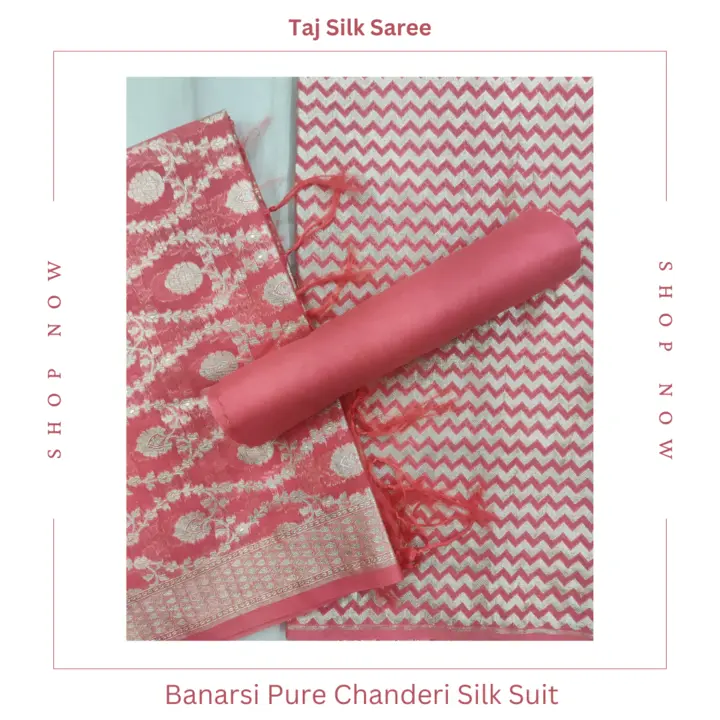 Pure Kora Handloom Banarasi Chanderi Silk Unstitched Suit..🤩💖🥰 uploaded by Taj Silk Saree on 4/29/2023