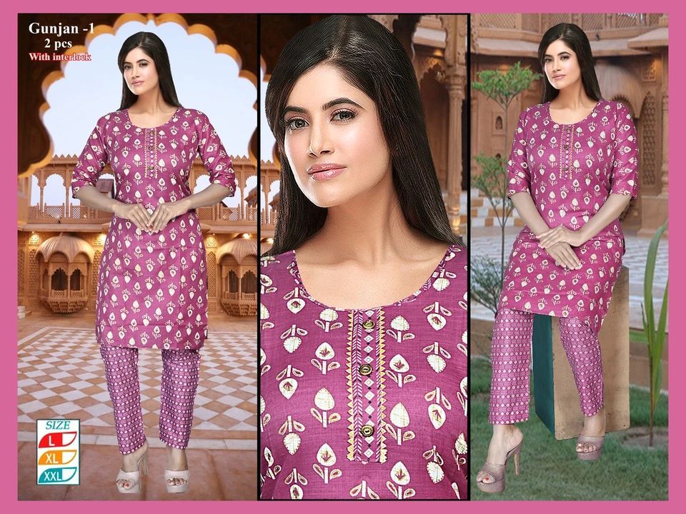 Only wholesale kurti with pant  uploaded by BHATTAD TEXTILE AGENCY  on 4/29/2023