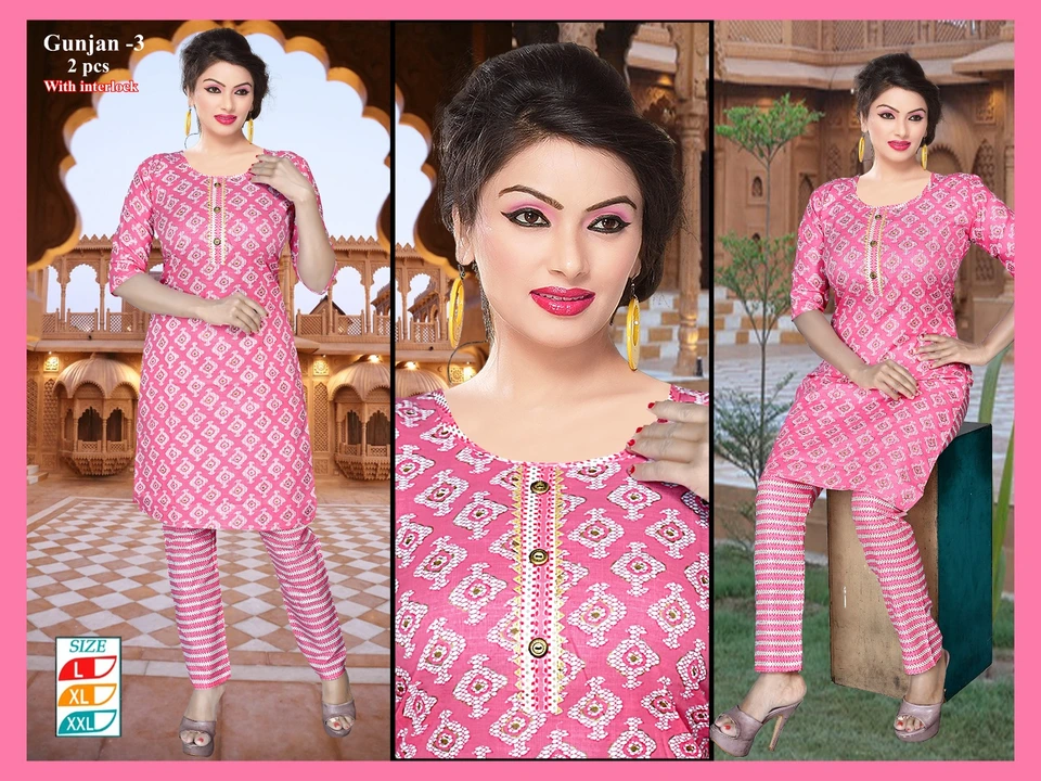 Only wholesale kurti with pant  uploaded by BHATTAD TEXTILE AGENCY  on 4/29/2023