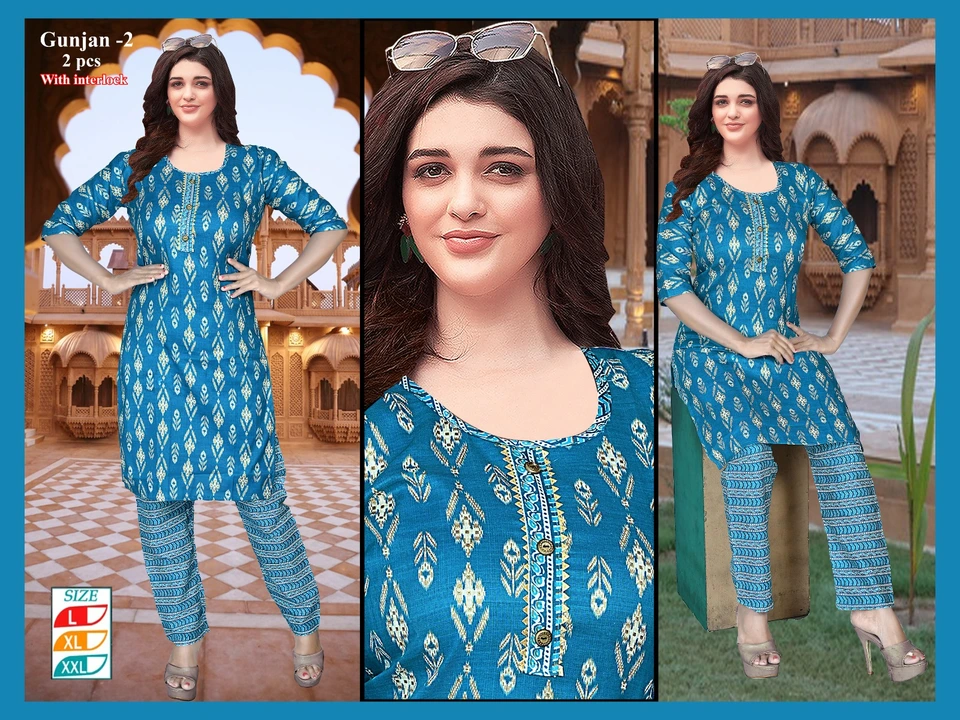 Only wholesale kurti with pant  uploaded by BHATTAD TEXTILE AGENCY  on 5/30/2024