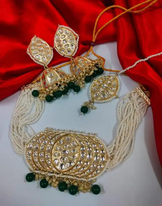 Kundan necklace  uploaded by Affordable earrings collection  on 4/29/2023