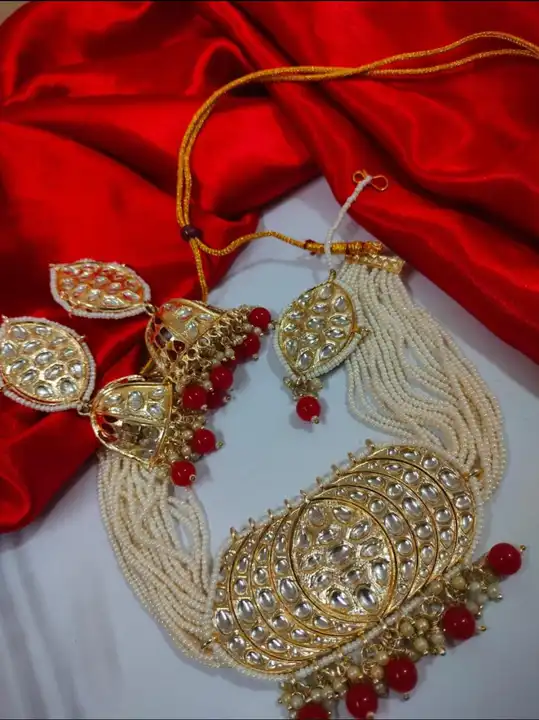 Kundan necklace  uploaded by Affordable earrings collection  on 4/29/2023