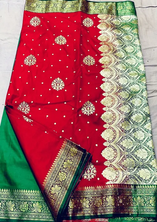 Satin embroidery saree uploaded by Montauk Fabians on 4/29/2023