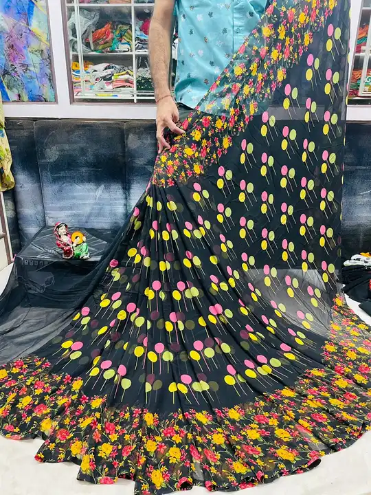 Printed saree uploaded by All in one collection on 4/29/2023